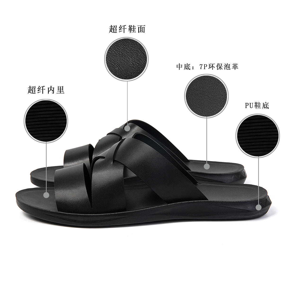 Men's New Style Summer Fashion Soft-Soled Non-Slip Sandals, Cross-Border Large Size Slippers, Wear-Resistant, European Sizes 39-47