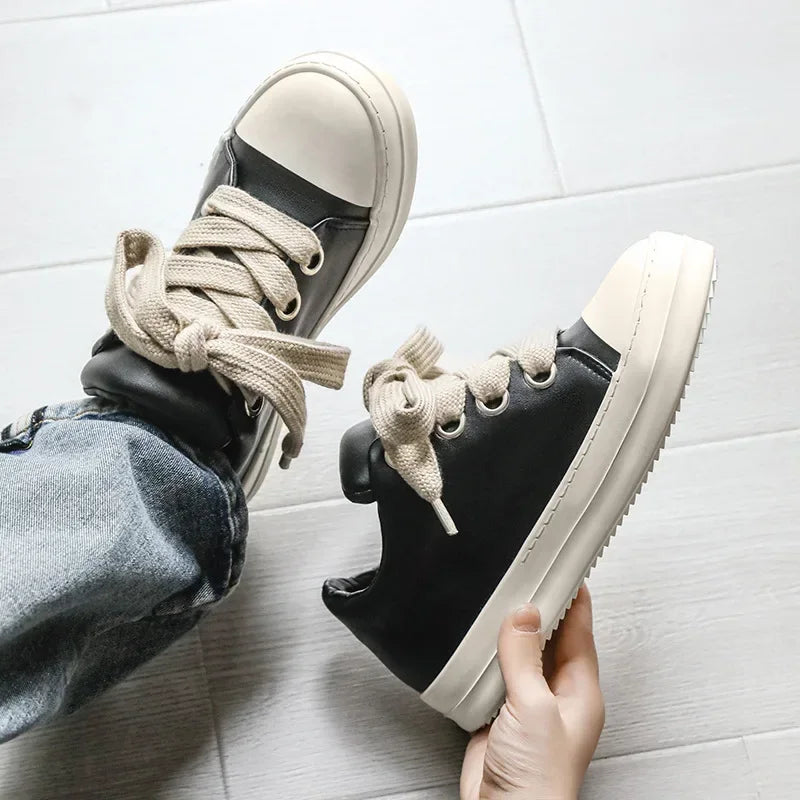 Sneakers Mens Shoes Pu Leather Summer Casual Sneakers Student Casual Shoes Low Top Women Man Vulcanize Shoes Spring Autumn