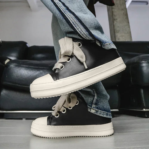 Jumbo Lace Casual Low‑Top Sneakers
