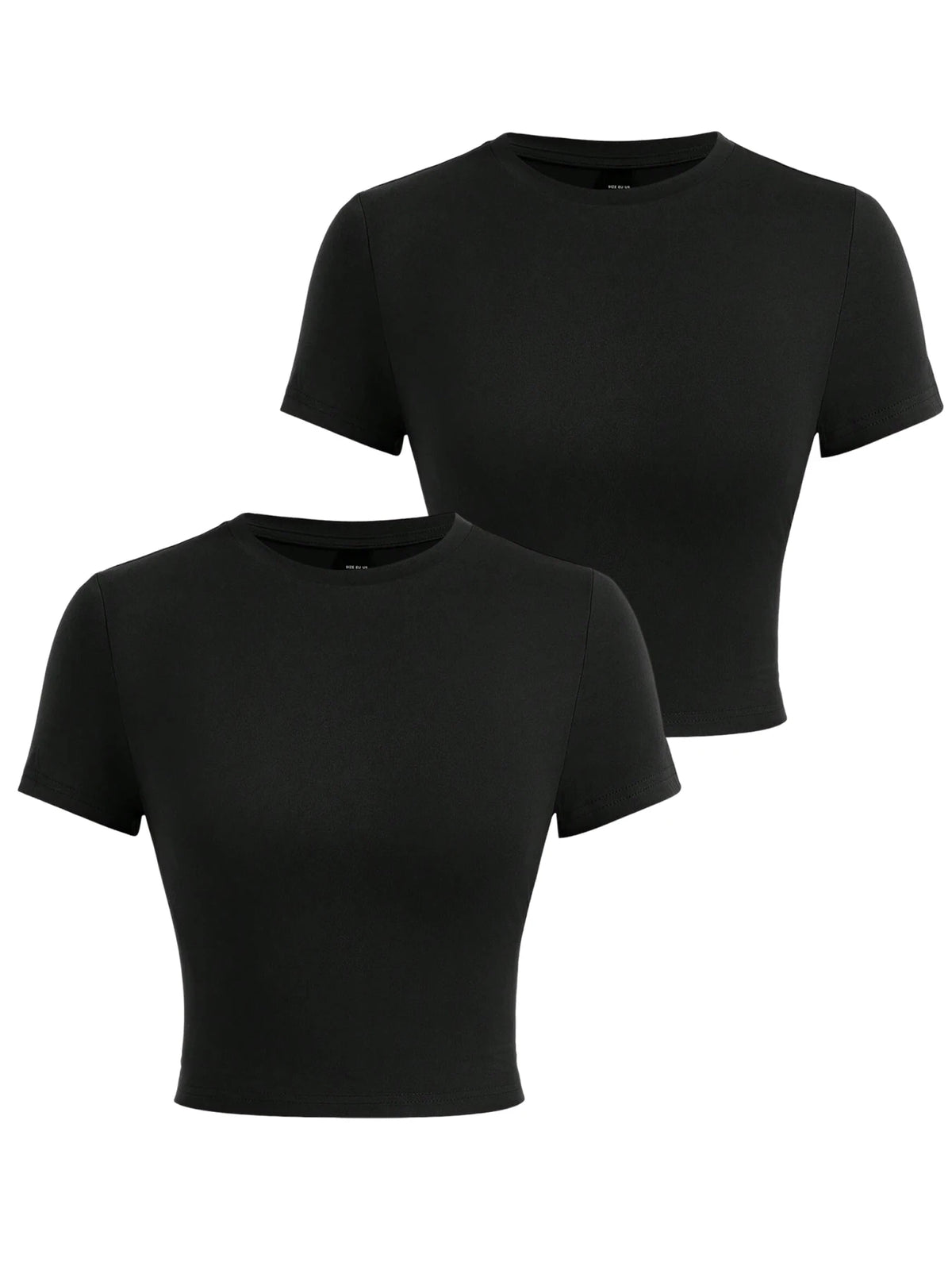 Y2K Woman Solid Cotton Crop Tops Short Sleeve High Elastic T-Shirt Soft O-Neck Sporty Tees Summer Street Fashion Female Clothes