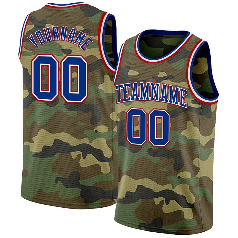 Custom Name Camo Basketball Jersey Tank Top Men Kids 2025 Summer Sports Vest Camouflage Basketball Team Sleeveless Mesh Tees